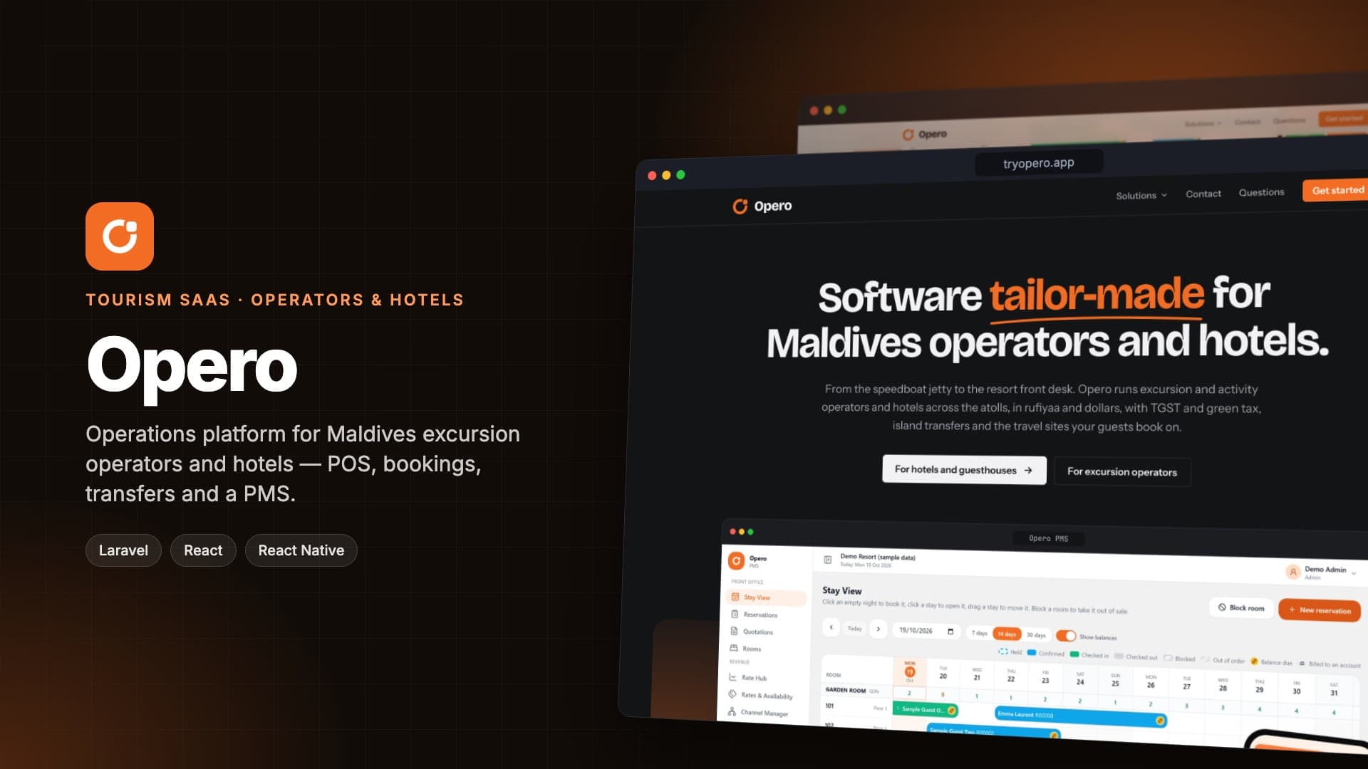 Opero — Operations Platform for Maldives Operators