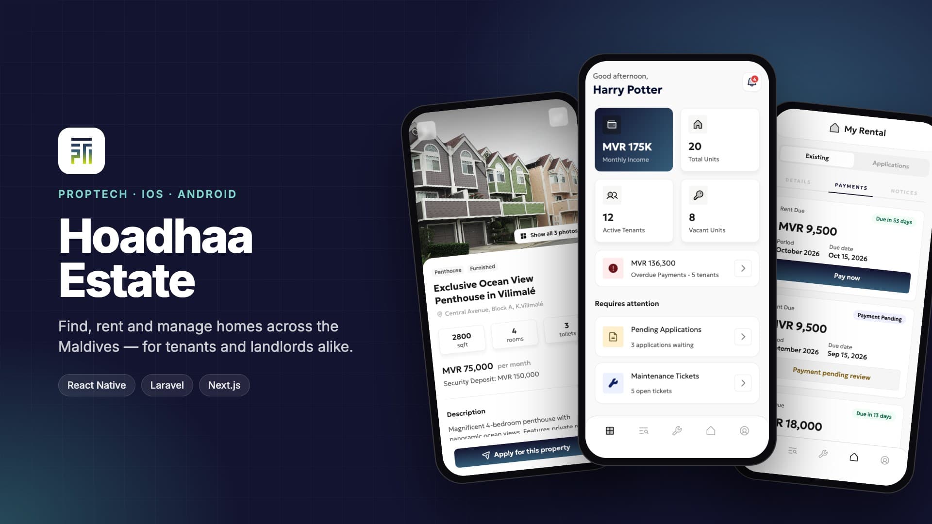 Hoadhaa Estate — Rental Management App