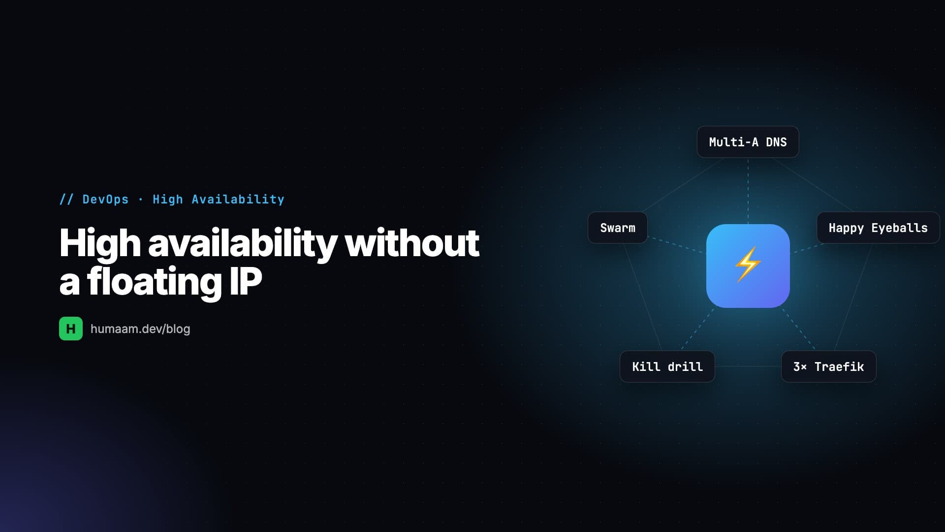 High Availability Without a Floating IP: Multi-A DNS, Three Traefiks and a Kill Drill